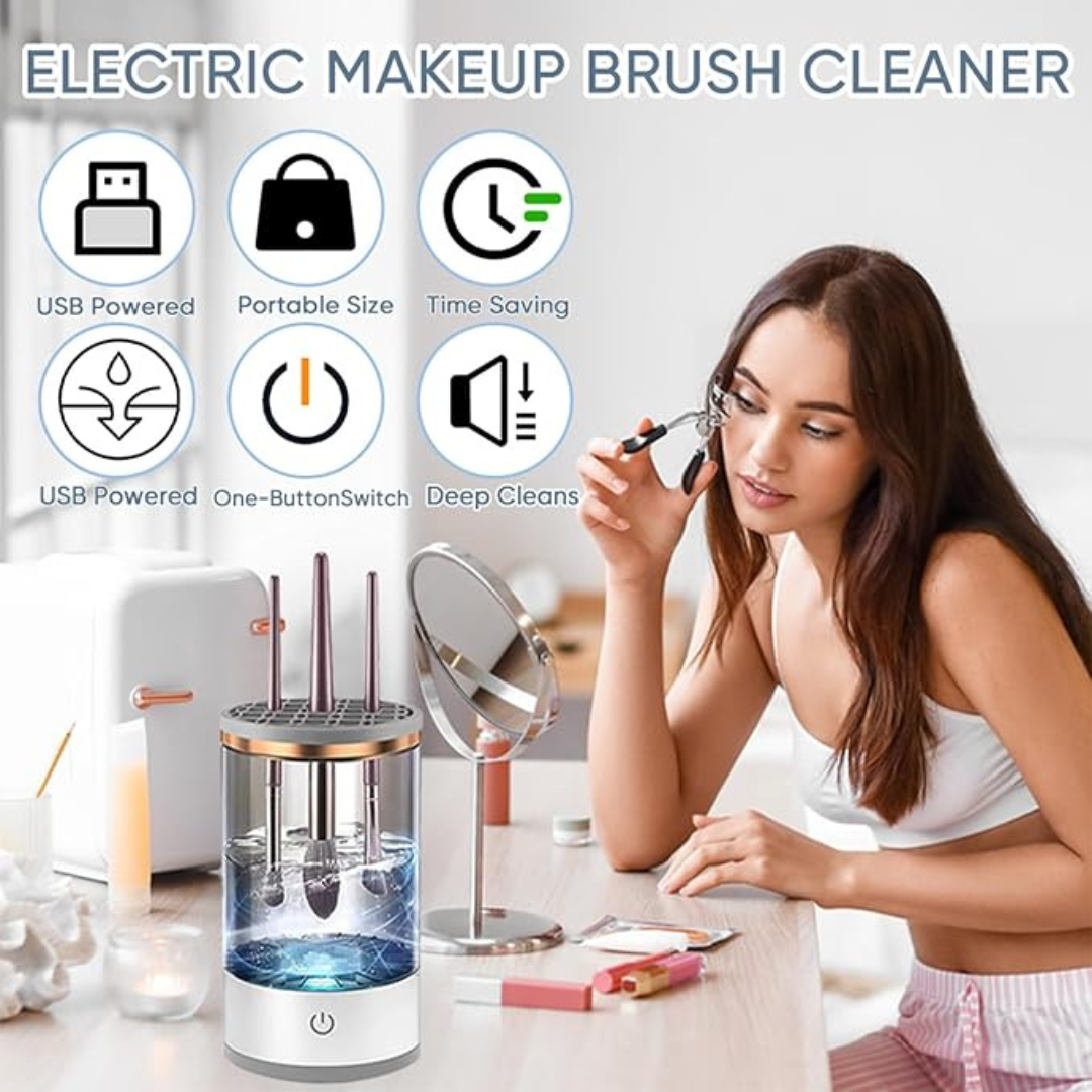 Limpiador De Brochas De Maquillaje Eléctrico
